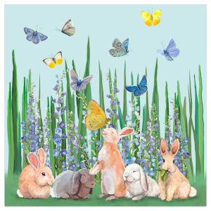 Spring Time Bunnies Tea Towel