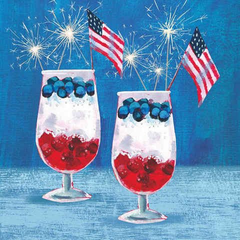 "US Patriotic" Cocktail Napkins