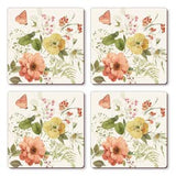 Cork Backed Absorbent Coasters 4 Pack (Multiple Styles)