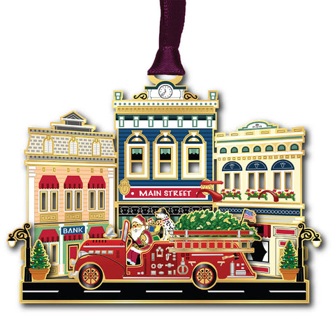 Main Street Firetruck Ornament