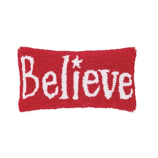 Believe Hooked Pillow