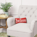 Believe Hooked Pillow