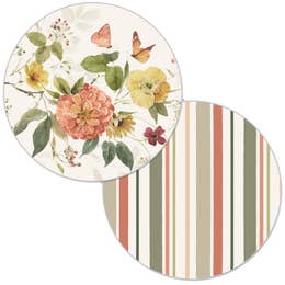 Plastic Reversible Round Placemats (Multiple Styles)