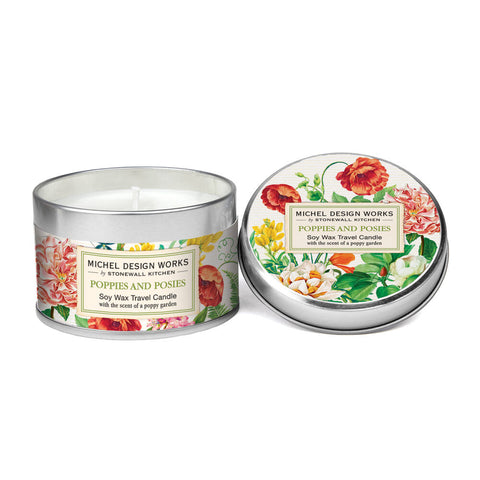 "Poppies & Posies" Travel Candle