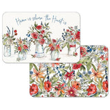 Plastic Reversible Rectangular Placemats (Multiple Styles)