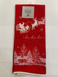 Santa's Sleigh Embl Dish Towel