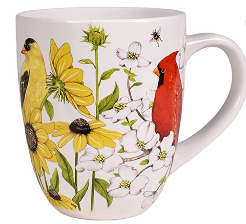 "Garden Birds" Ceramic Mug w/ Box