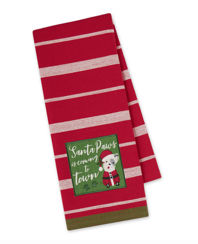 Santa Paws Embl Dishtowel