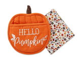 Hello Pumpkin Potholder Gift Set