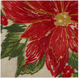 Poinsettia Holly Embroidered Table Runner