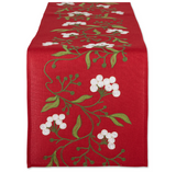 Mistlletoe Embroidered Table Runner