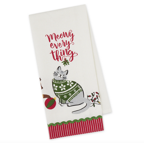 Meowy Everything Embl Dishtowel