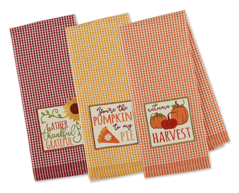 Autumn Gingham Embl Dishtowels