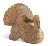 17" Brown Resin Turkey Planter