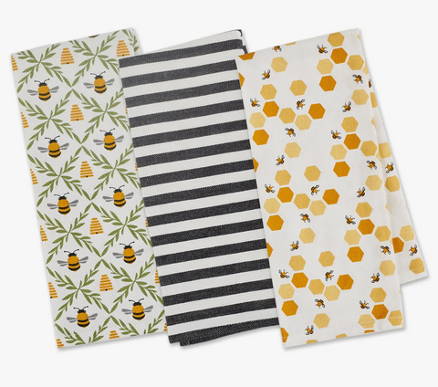 Little Bees Dishtowel Set of 3