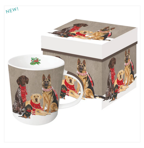 Scarf Dogs Gift - Boxed Mug