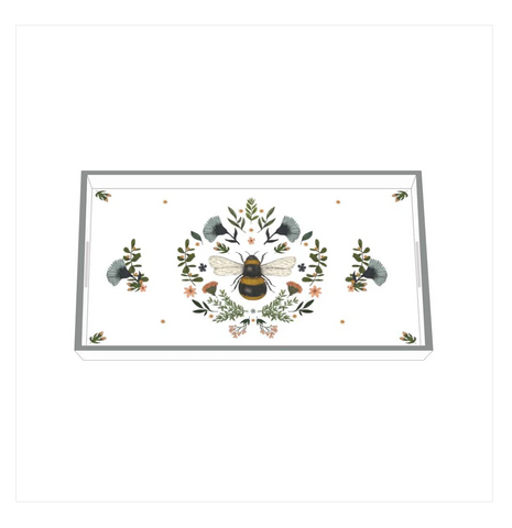 "Secret Bee" Vanity Wood Tray