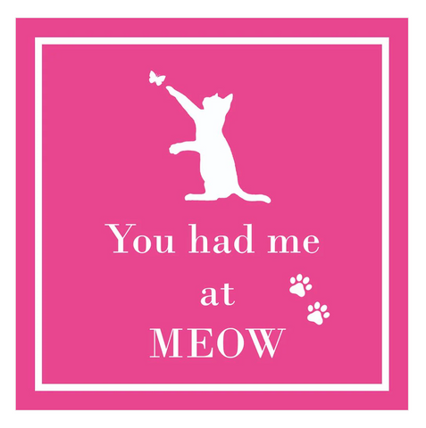 "Meow" Cocktail Napkins