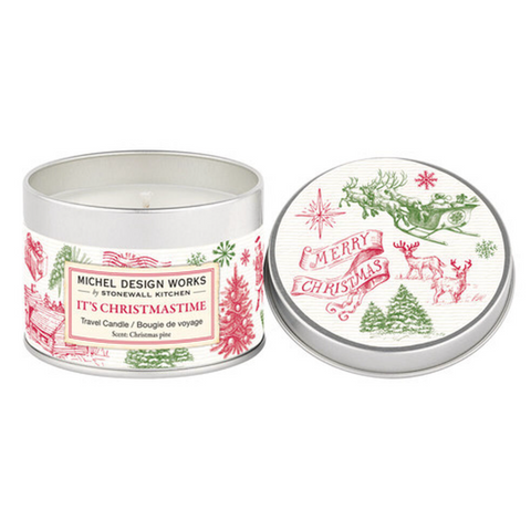 "It's Christmastime" Travel Candle