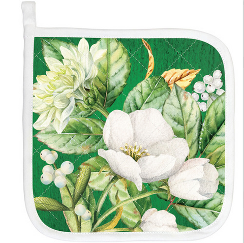 "Winter Blooms" Potholder