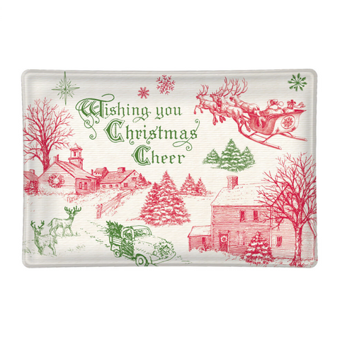 "It's Christmastime" Glass Soap Dish