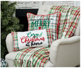 Cozy Christmas Plaid Pillow