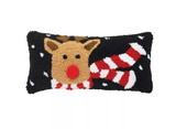 Winter Deer Hooked Pillow