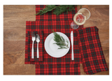 Red Black Plaid Table Runner