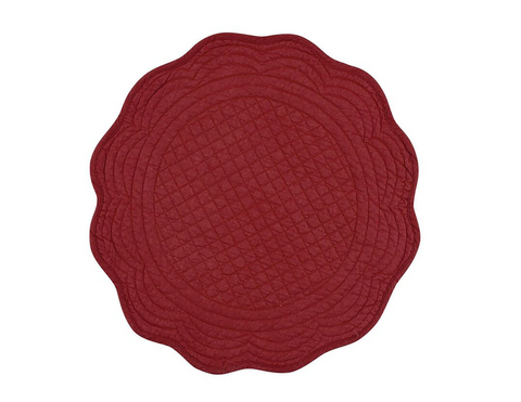 Burgandy Round Placemats