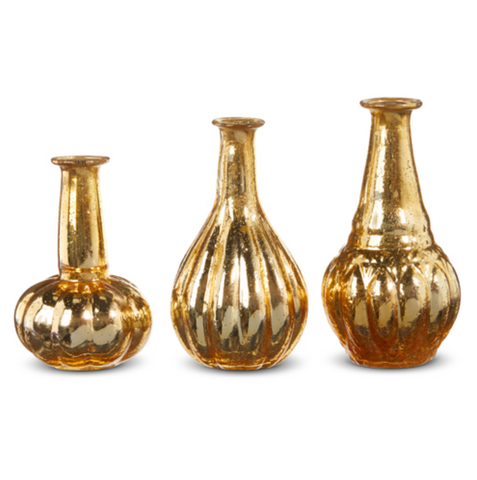 Gold Mercury Glass Vases (3 Variants)