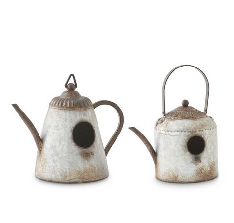 Tin Kettle Birdhouses (2 Styles)