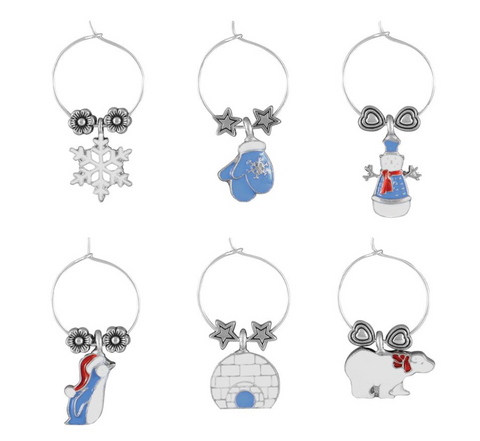 "Snow Days" Wine Charms