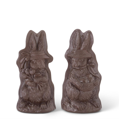 Assorted 7.75 Inch Resin Chocolate Mold Bunnies