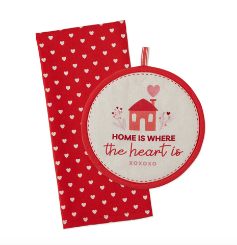Home Is Where the Heart Is Potholder Gift Set