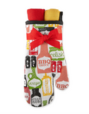 BBQ Condiments Oven Mitt Gift Set