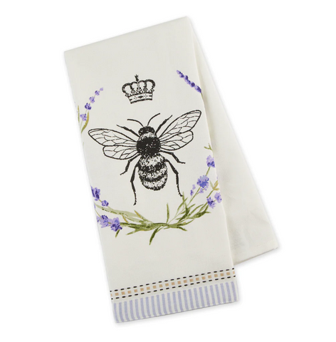 "Royal Lavender Bee" Dish Towel