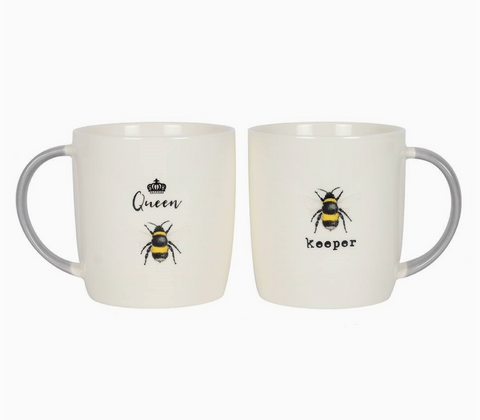Queen Bee and Bee Keeper Mug Set