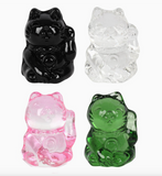 Maneki Neko Lucky Cat Glass Charm in A Bag