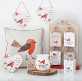 Garden Robin Square Cushion