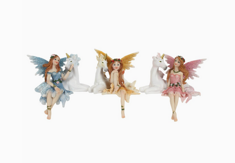 Fairy with Unicorn Figurines (3 Variants)