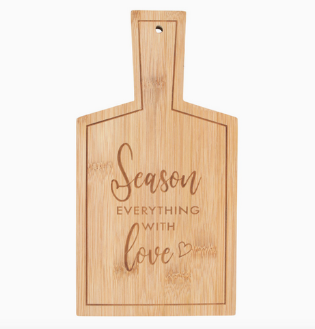 Season Everything with Love Bamboo Serving Board