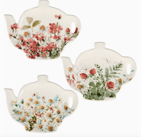 Florals Tea Bag Holder Set of 3