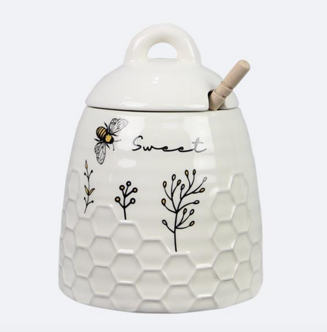 Honey Bee Ceramic Honey Jar