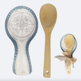 Ceramic Casual Provincial Spoon Rest with Spoon