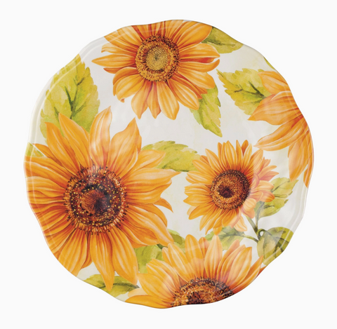 Size: 11 inch dia. x 1 inch H, Material: 100% Melamine, Care & Clean: Dishwasher Safe. Do not use in microwave., Includes: 1-Piece