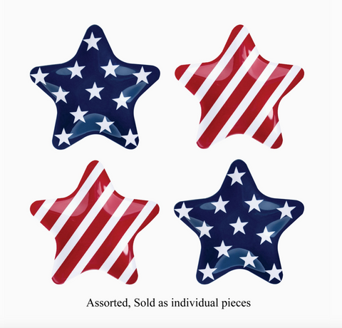 Patriotic Star Melamine 8" Plate