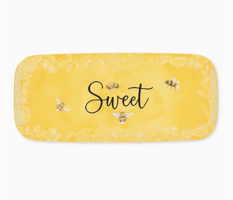 Sweet Bee 15" Melamine Rectangle Tray