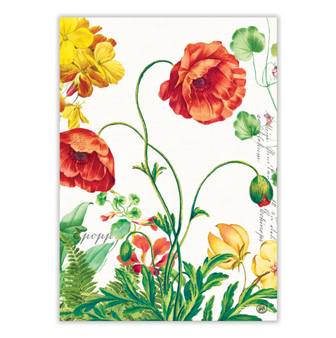 Poppies and Posies Kitchen Towel