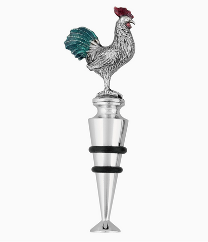 Rooster Zinc Alloy Wine Bottle Stopper