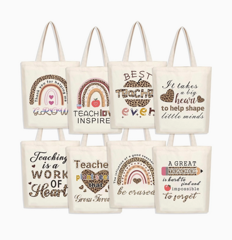 Teacher Canvas Tote Bags